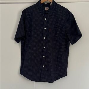 Levi's Men's Navy Blue Short Sleeve Shirt